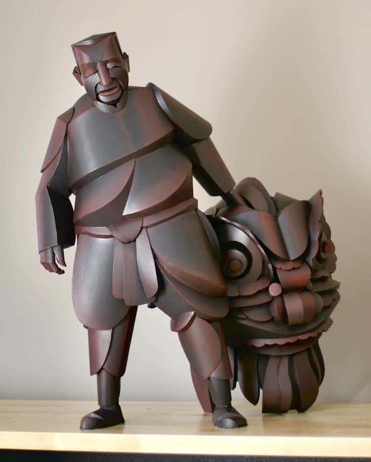 Cardboard Sculptures by Warren King