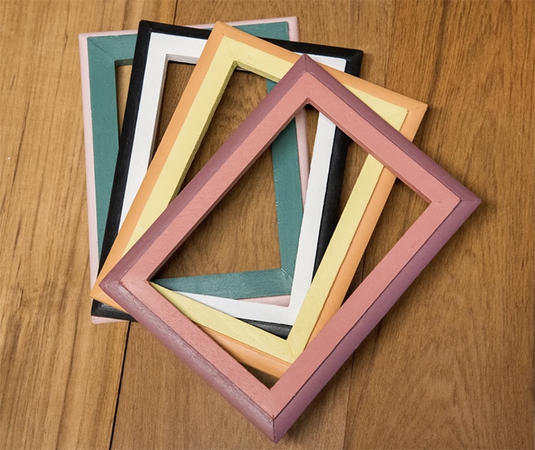 Two-tone wooden frames