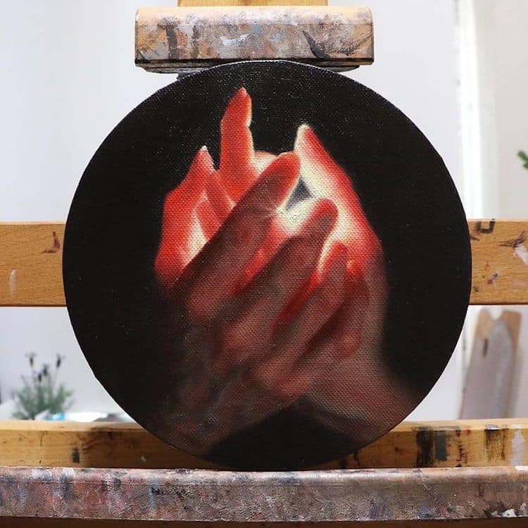 Oil Paintings of Hands by Zarina Situmorang