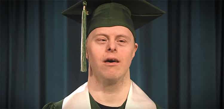 Dylan Kuehl Down's syndrome graduate