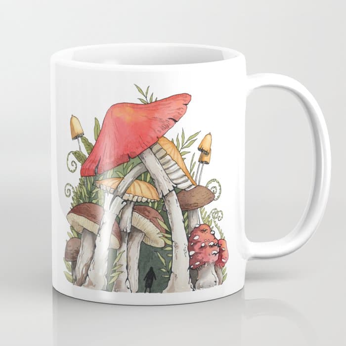 Mushroom Illustration Coffee Mug