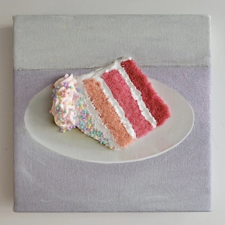 Embroidered Cake Painting by Heather Ríos