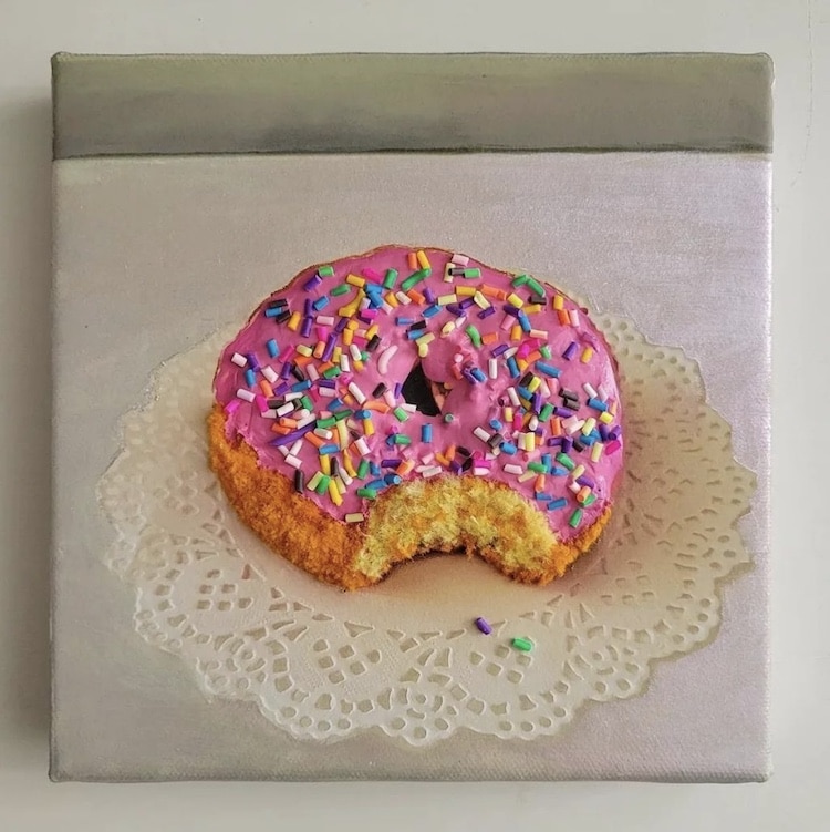 Embroidered Cake Painting by Heather Ríos