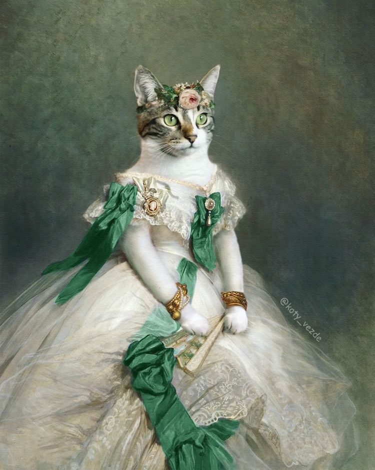 Artist Reimagines Traditional Art With Cats