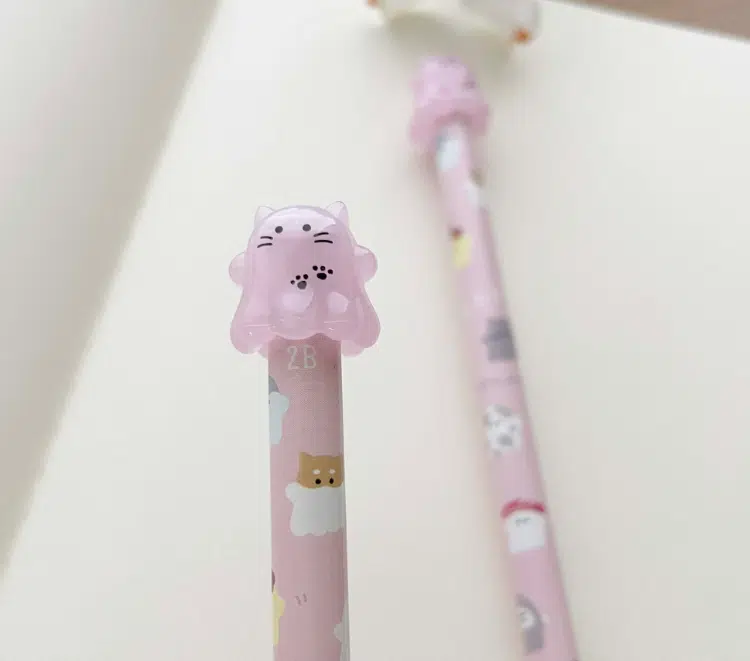 Kawaii Pink Ghost Cat Pencil