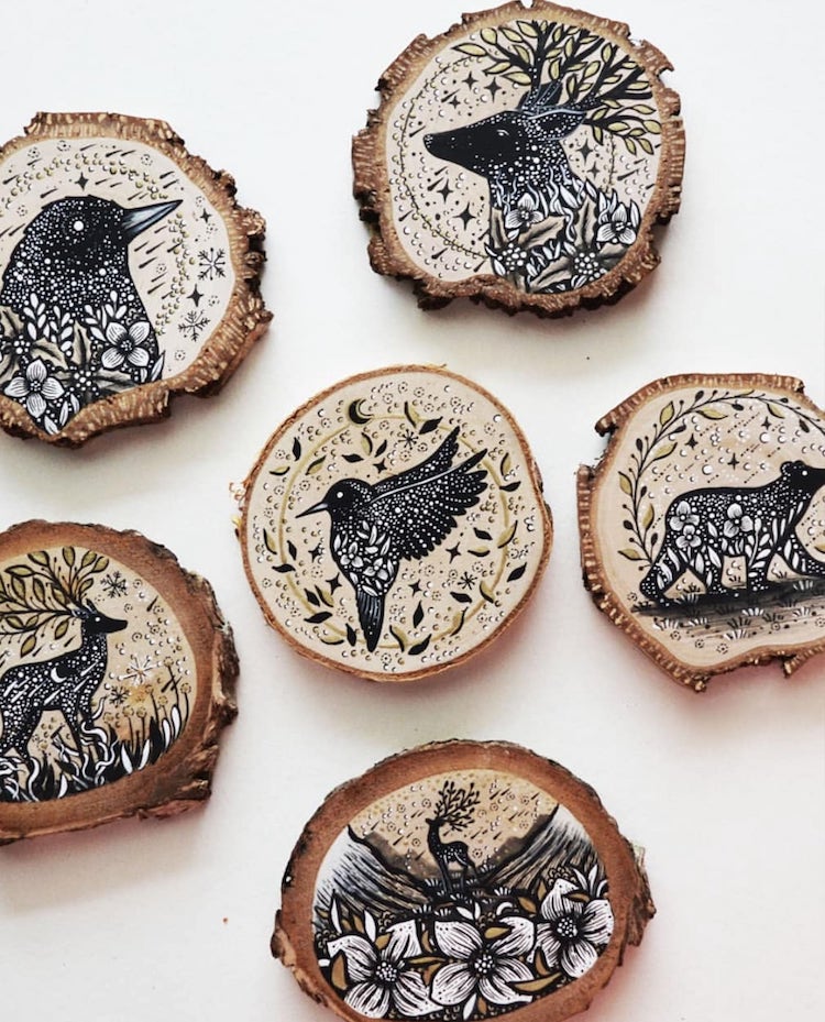 Paintings on Wood by Melpomeni Chatzipanagiotou