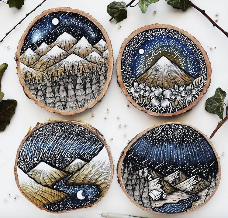 Paintings on Wood by Melpomeni Chatzipanagiotou