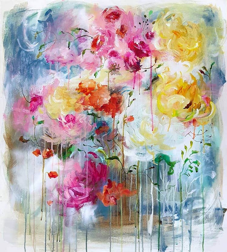 how to paint abstract watercolor flowers