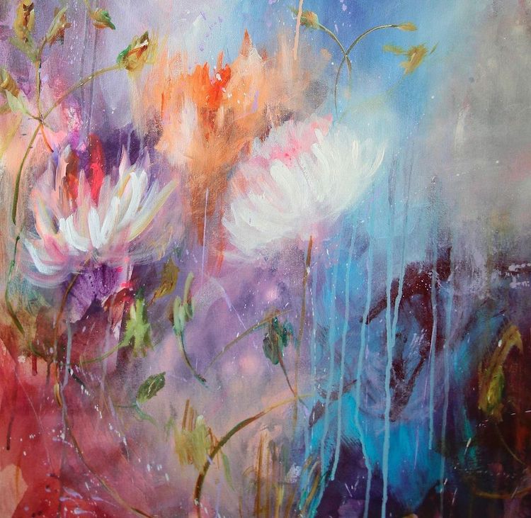 Nitika Ale Abstract Floral Paintings