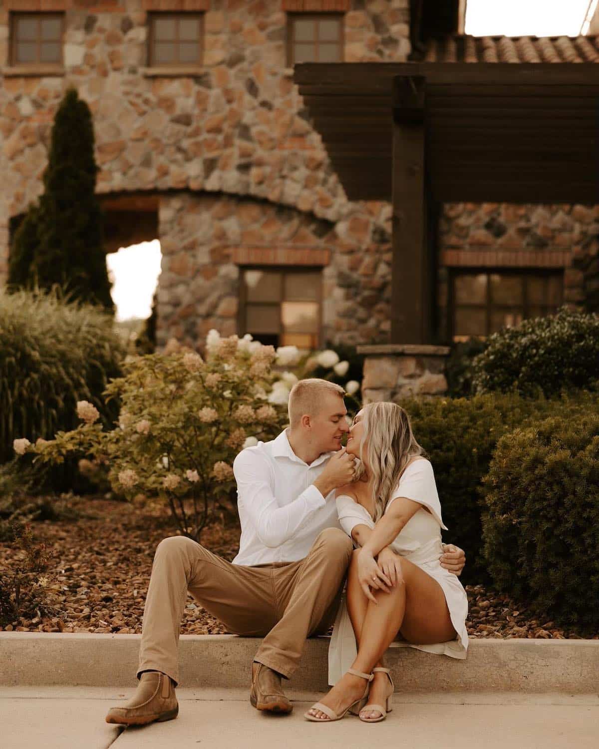 Engagement Photo at Olive Garden