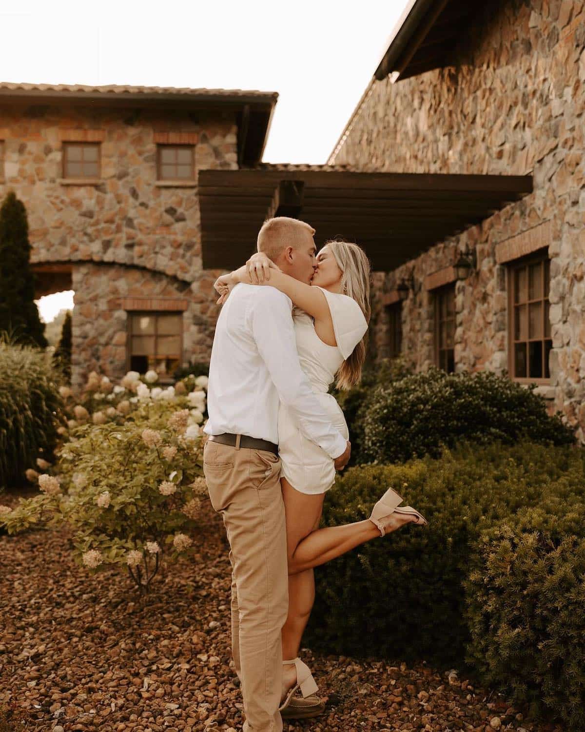 Engagement Photo at Olive Garden