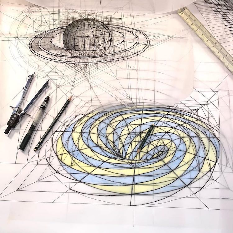 Geometric Drawing by Rafael Araujo
