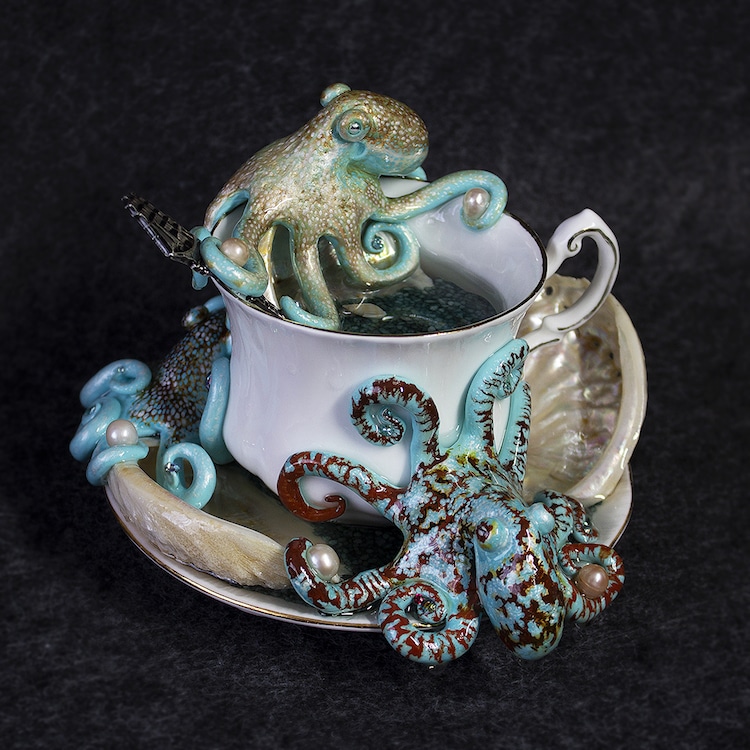 Octopus Teacups by Sahasa