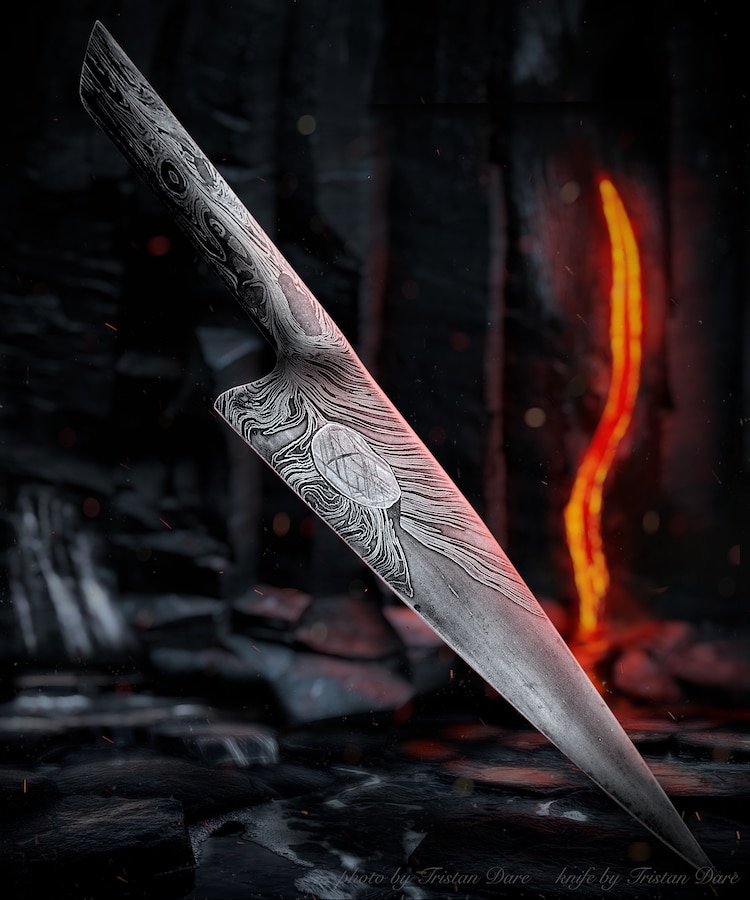 Knife Made from Meteorite by Tristan Dare