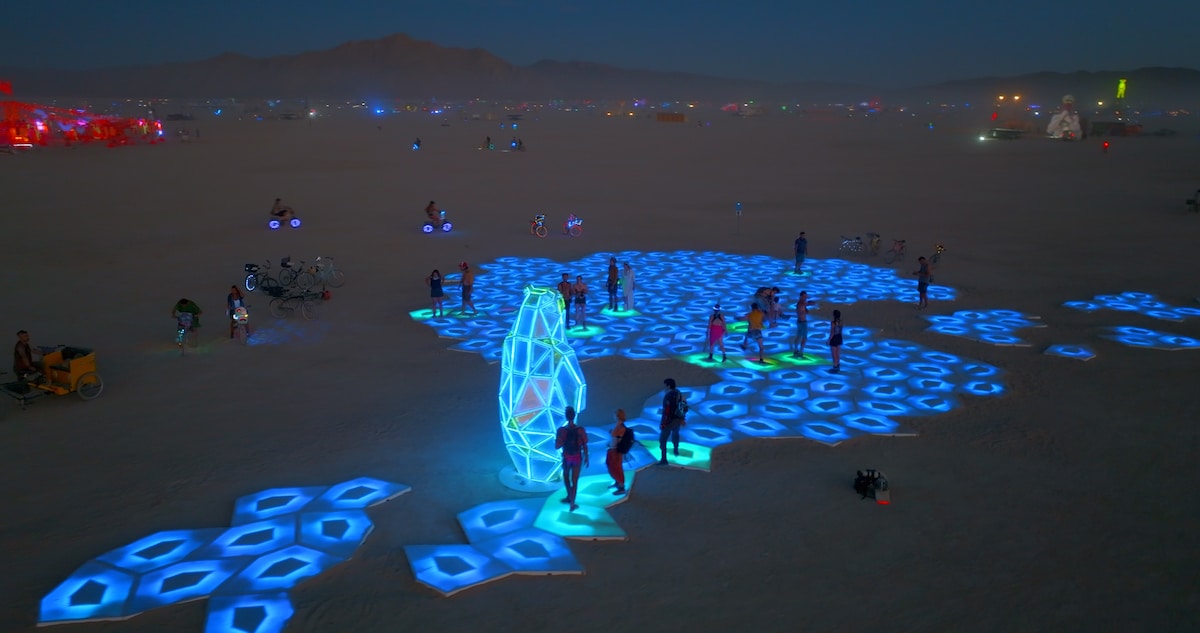 Interactive Sculpture at Burning Man by Jen Lewin