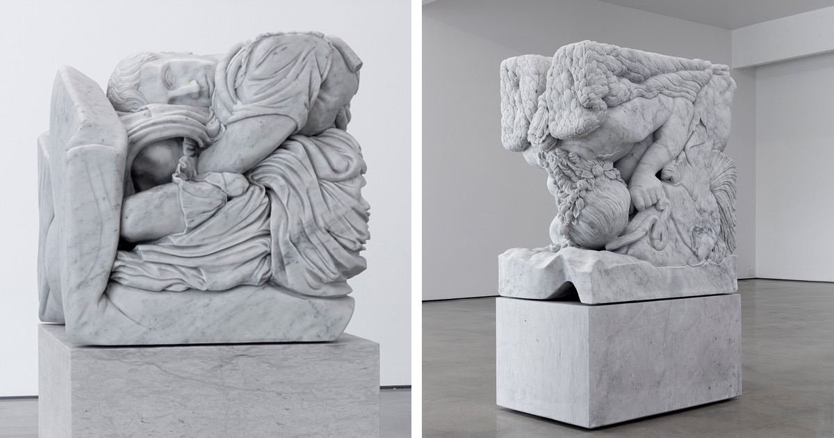 Artist Compresses Well-Known Classical Sculptures Into Cubes
