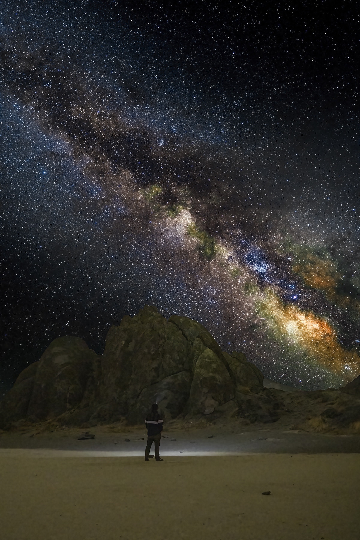 Milky Way at the Racetrack Playa in Death Valley