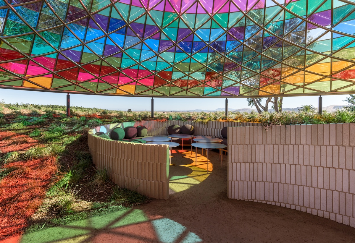 Colorful Pavilion at the Donum Estate