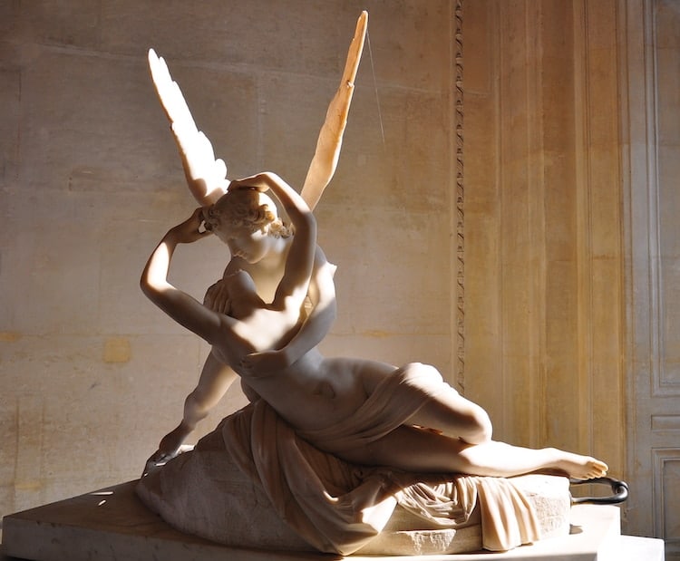 Psyche Revived by Cupid's Kiss Sculpture by Antonio Canova