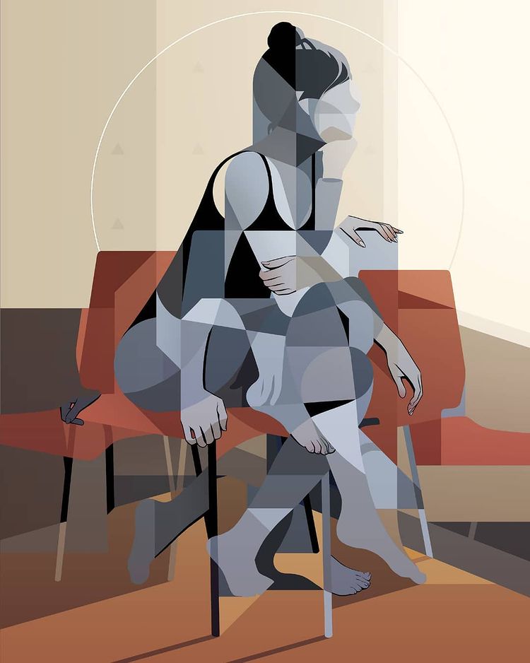 Figure frammentate collegano molti momenti nel tempo su una singola tela di Eric Pause