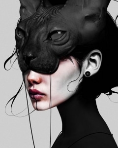 Bewitching Portraits Depict Enigmatic Women with Animal Motifs