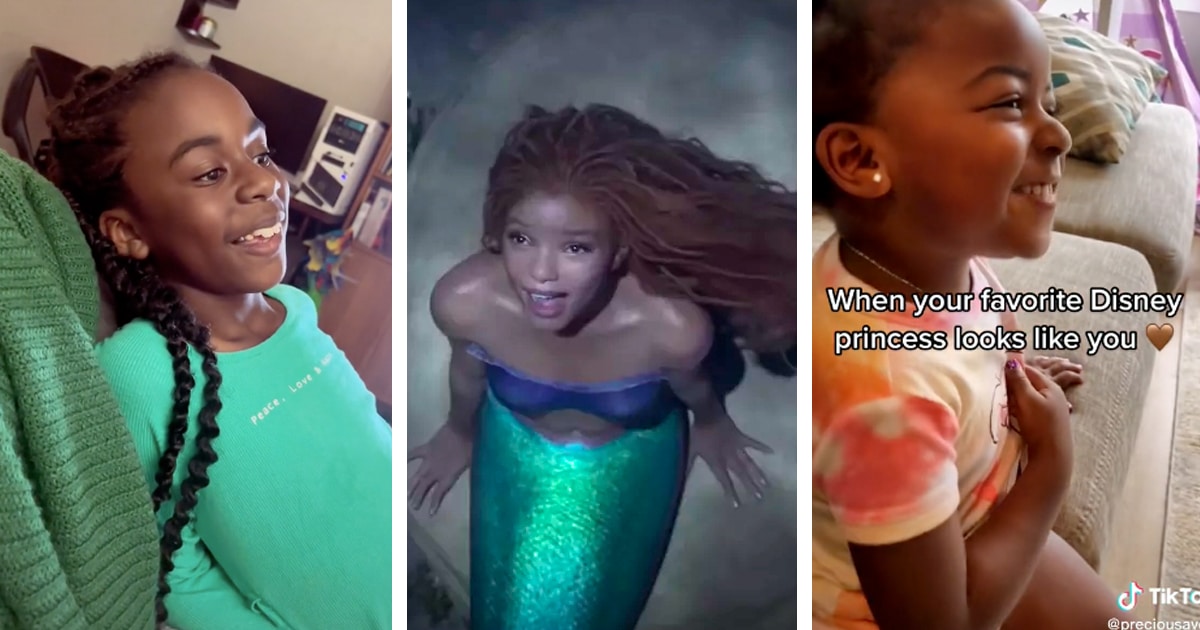 Parents Are Sharing Their Black Daughters' Sweet Reactions To Seeing ‘The Little Mermaid' Trailer