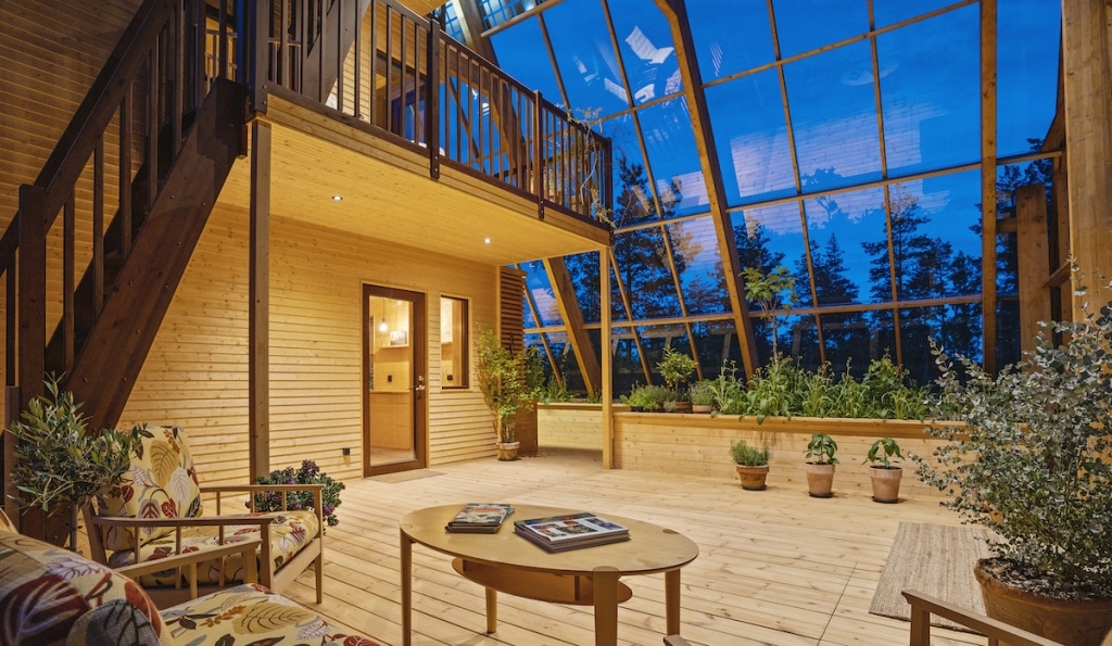 Photo inspiration: Stunning A Frame Home Has A Greenhouse For Off The Photo Inspiration