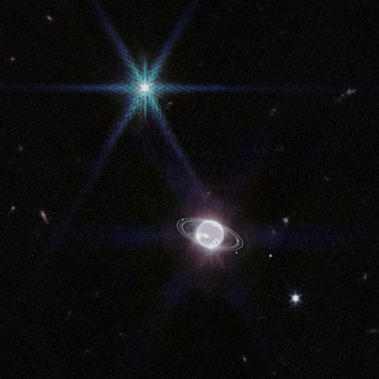 Neptuno por el Telescopio Espacial James Webb