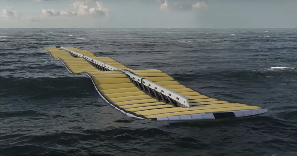 log Ruddy Cut off Floating Generator Converts the Waves Into Electric Power