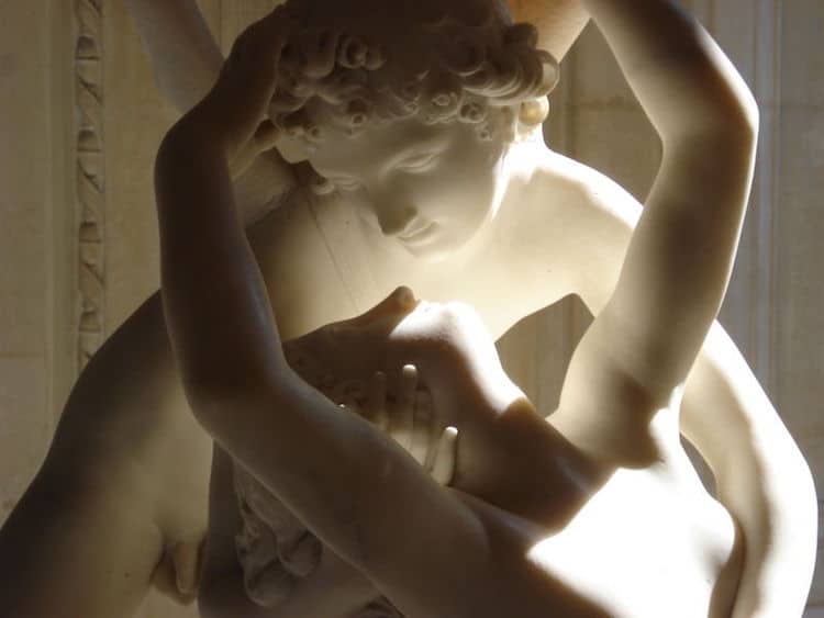 Psyche Revived by Cupid's Kiss Detail by Antonio Canova