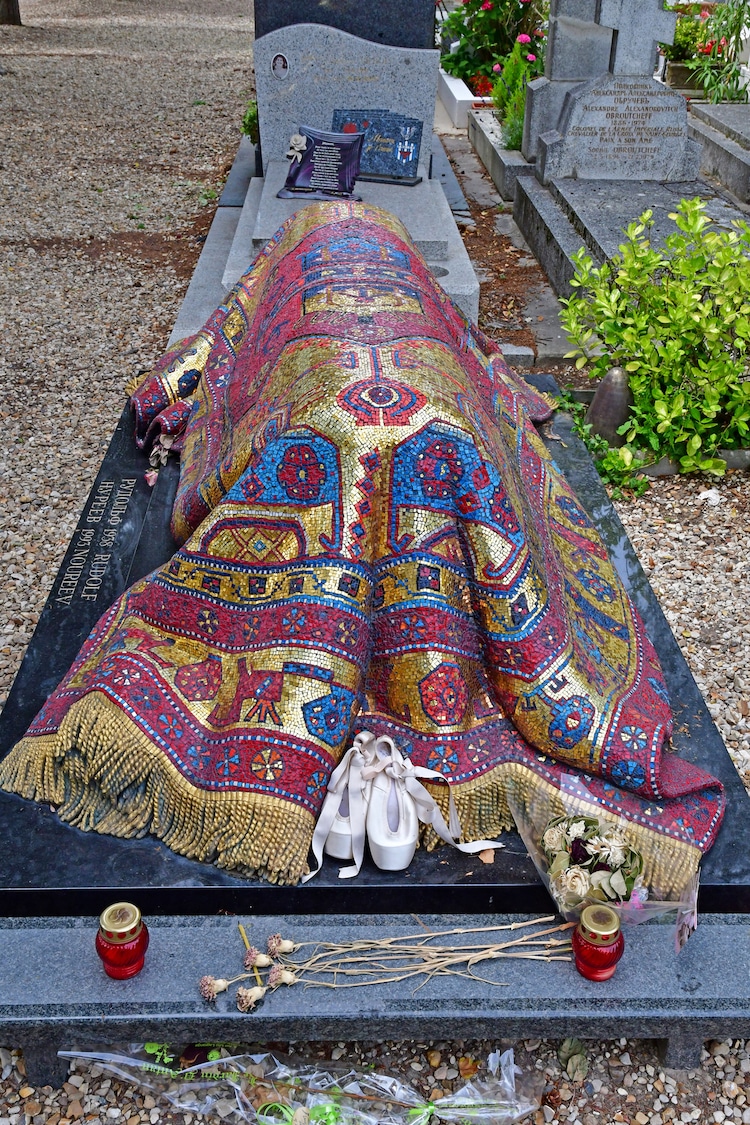 Rudolf Nureyev Tomb at Sainte Genevieve des Bois Cemetery