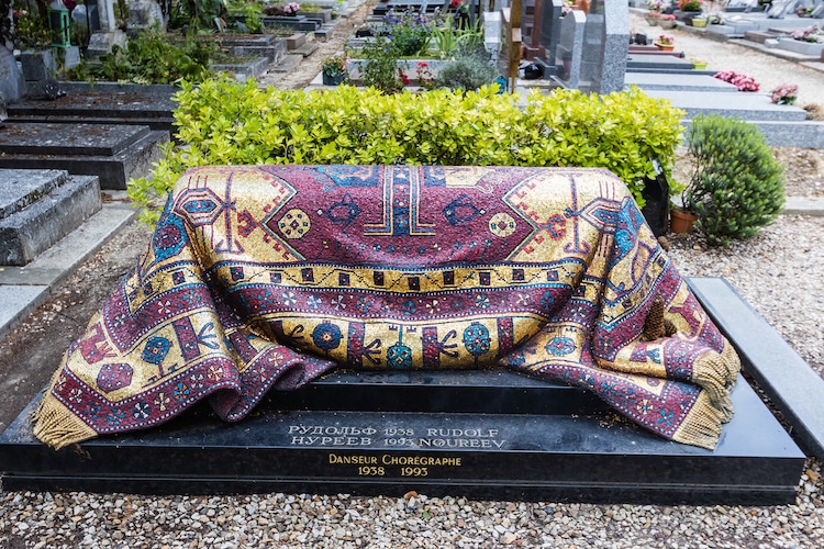 Rudolf Nureyev Tomb at Sainte Genevieve des Bois Cemetery