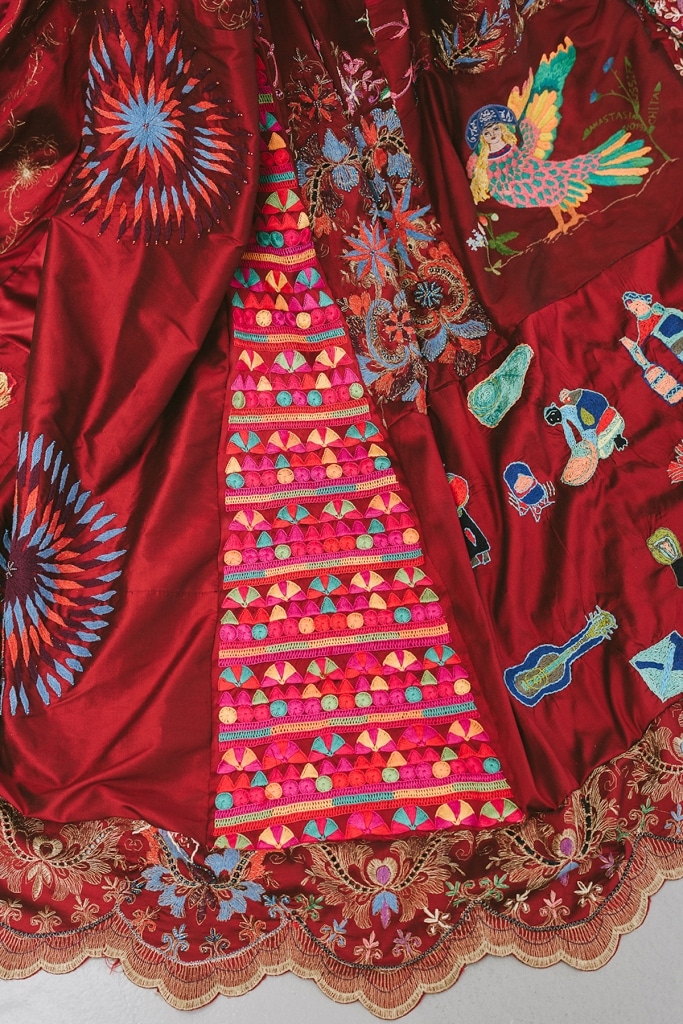 Intricate Red Dress Was Made by Artists from the Around the World