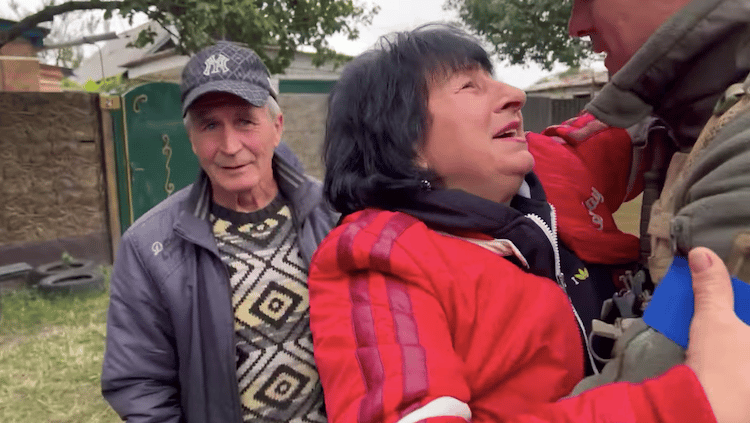 Ukrainian Mom Overjoyed to See Her Son 