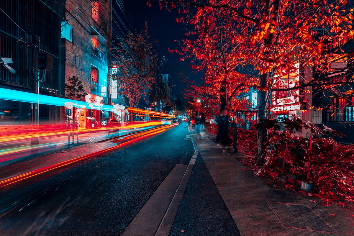 Kyoto Streets at Night