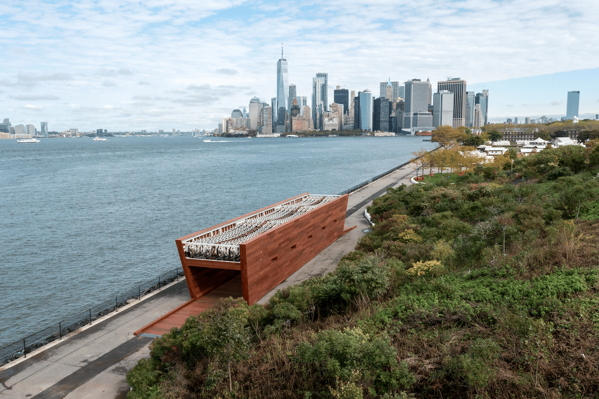 Moving Chains on Governors Island by Charles Gaines