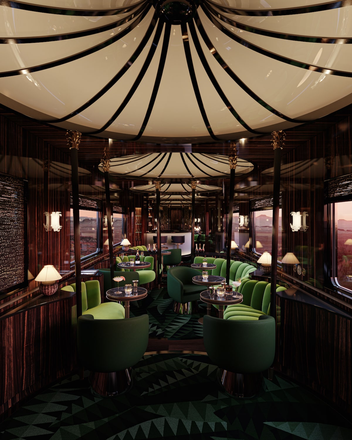 The interior of the Orient Express, - Steampunk Tendencies