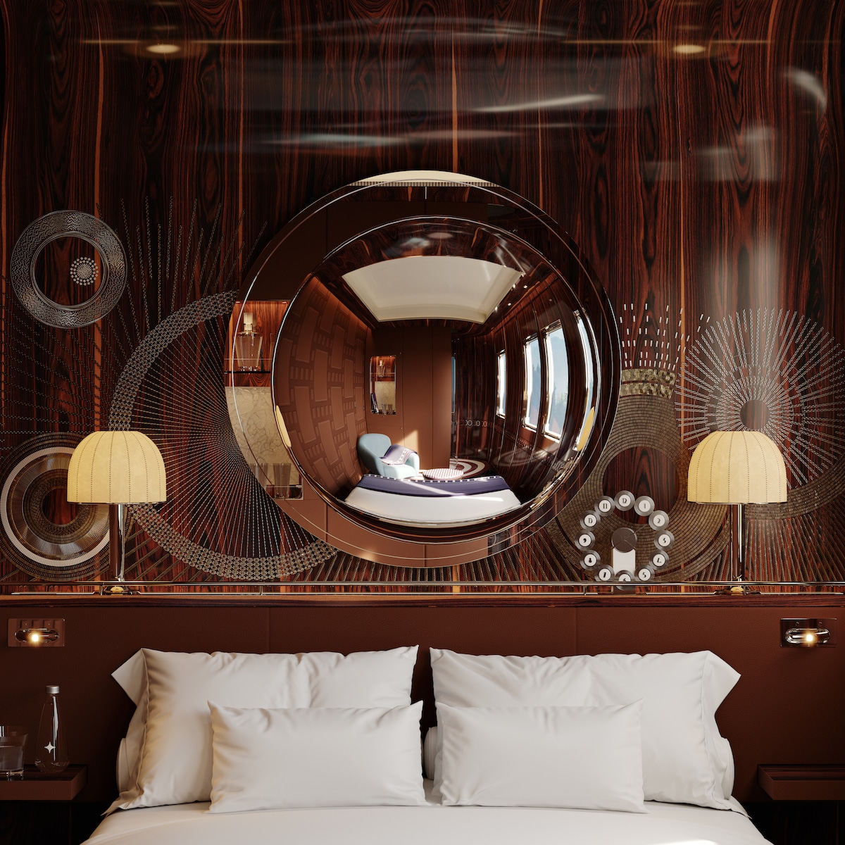 Orient Express - Accor - © Maxime d'Angeac & Martin Darzacq - Suite wall motif