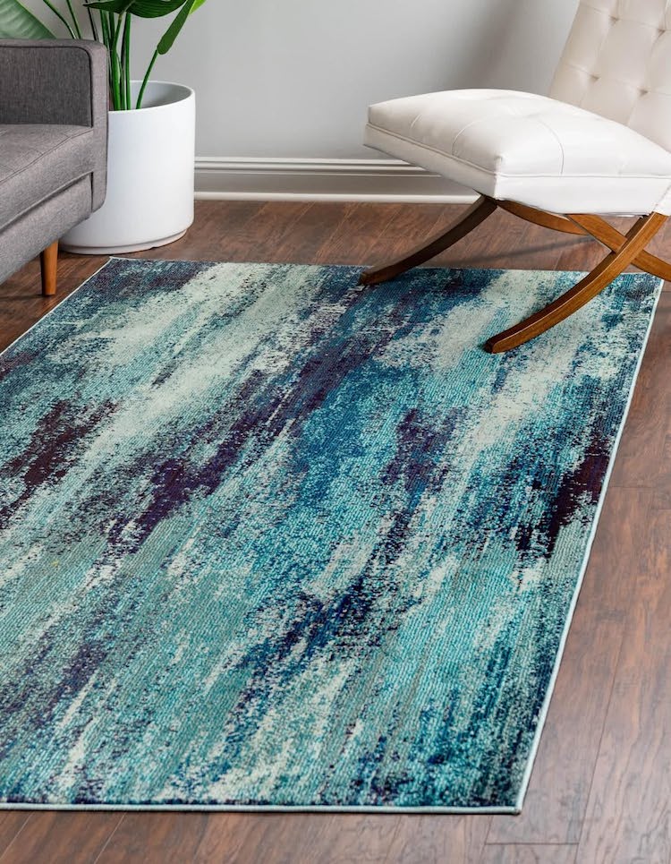 Abstract Watercolor Rug on Amazon