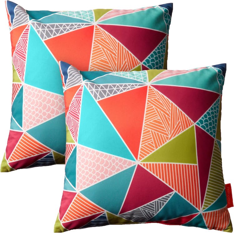 Pair of Colorful Outdoor Throw Pillows