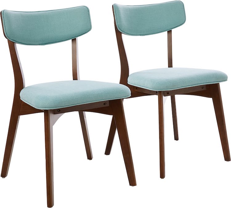 Christopher Knight Home Abrielle Mid-Century Modern Fabric Dining Chairs