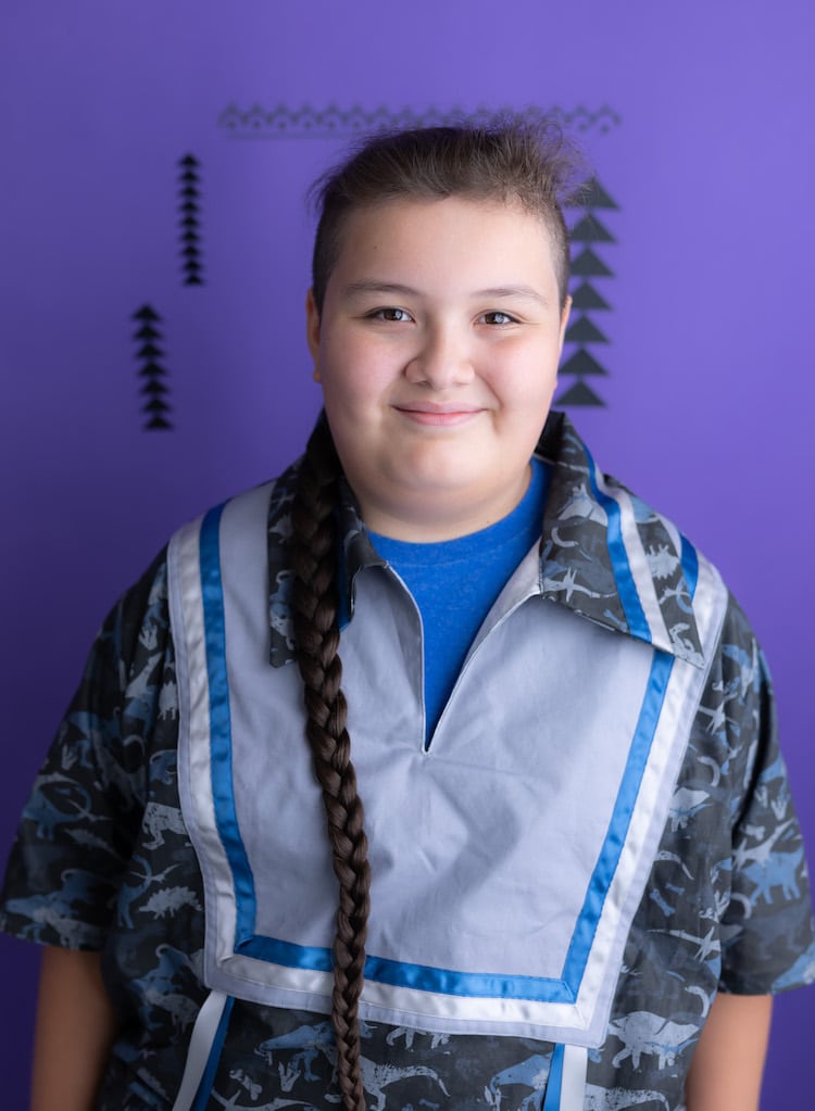 First Nations Mohawk Boys with Braids