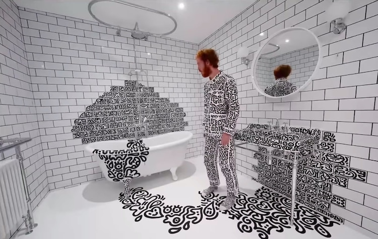 Artist Spends Two Years Doodling Every Surface of His Home