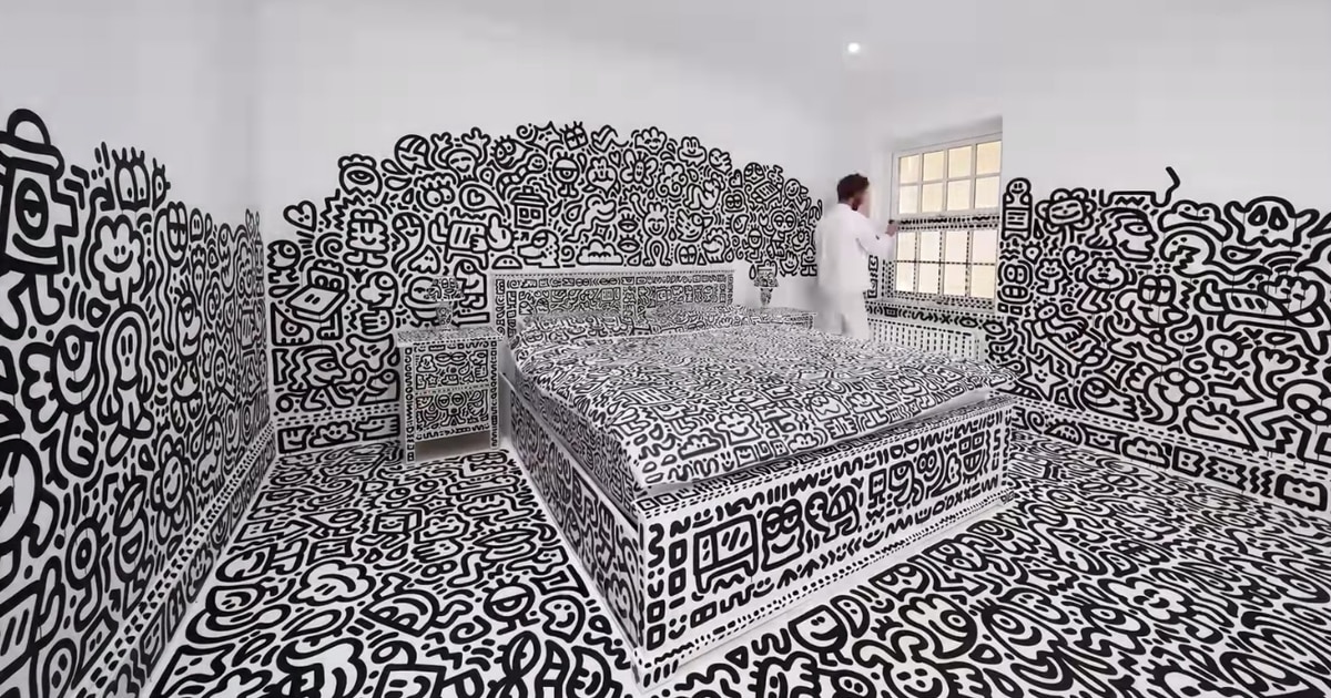 Artist Spends Two Years Doodling Every Surface of His Home
