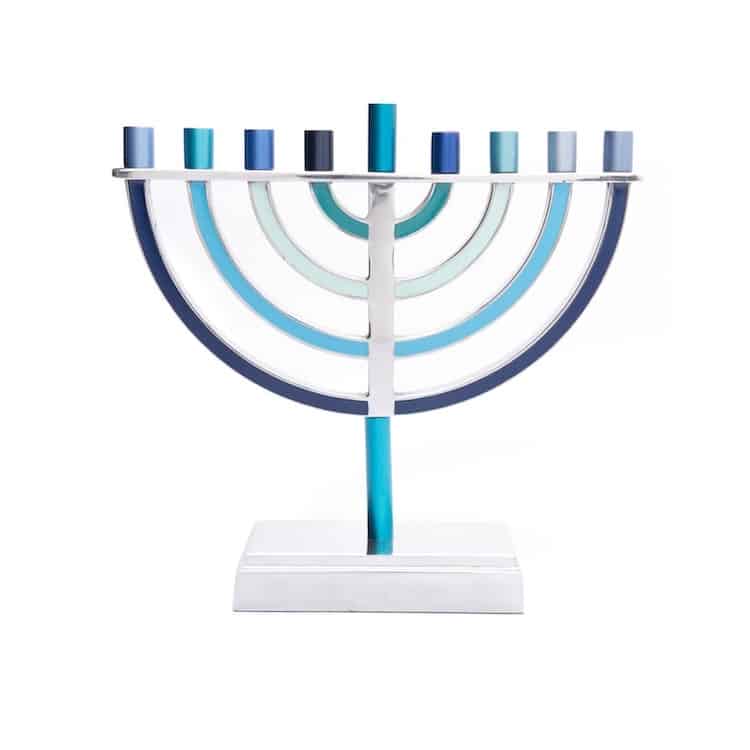 Modern Aluminum Menorah