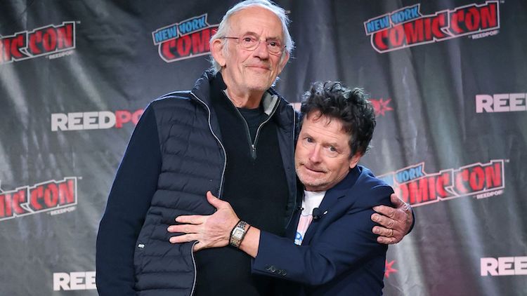 Michael J Fox and Christopher Lloyd Reunite at New York Comic Con