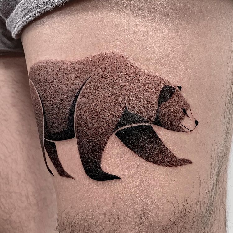 Stunning Black and White Tattoos Are Composed of Tiny Dots