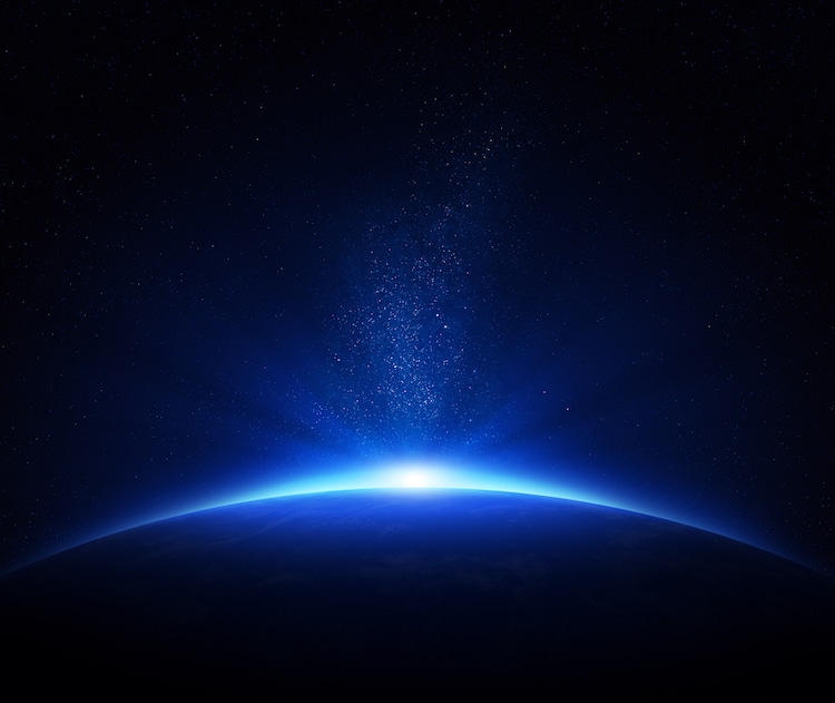 Rendering of Earth from Outer Space