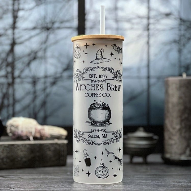 Witch's Brew Frosted Glass Tumbler