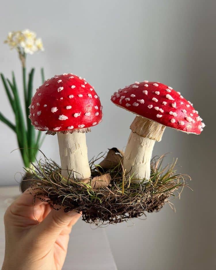 Mushroom Sculptures by Ann Wood of Woodlucker